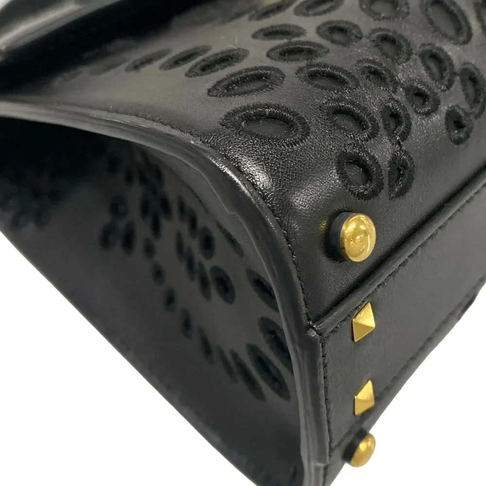 Valentino Garavani V-Sling Small Handbag Leather Chemical Fiber